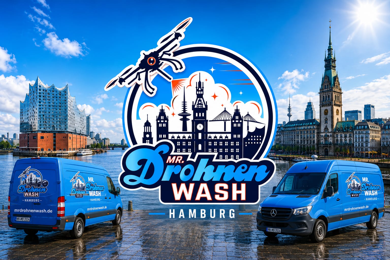 Mr Drohnenwash – Reinigung aus der Luft, ohne Gerüst